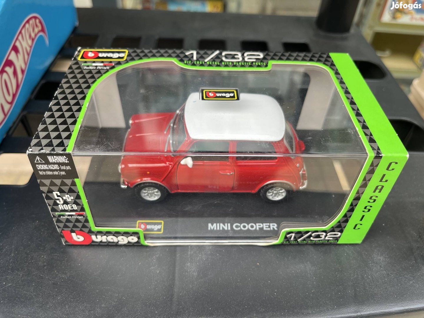 Bburago Mini Cooper piros 1/32 Új