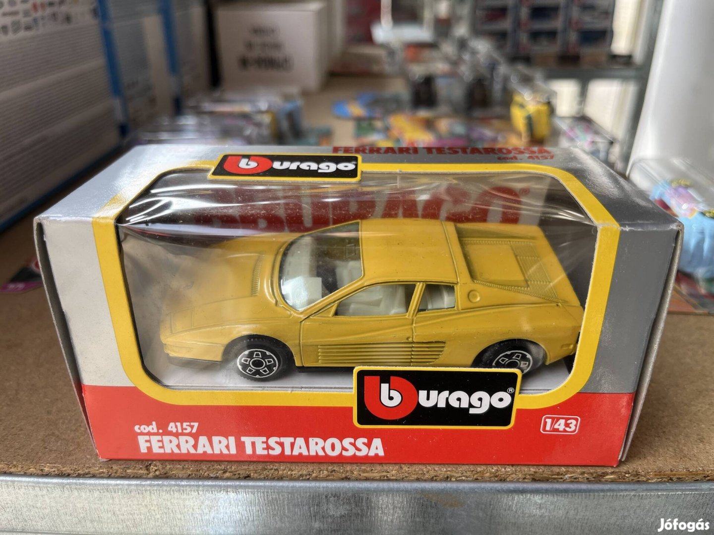 Bburago cod. 4157 Ferrari Testarossa sárga 1/43 Made in Italy