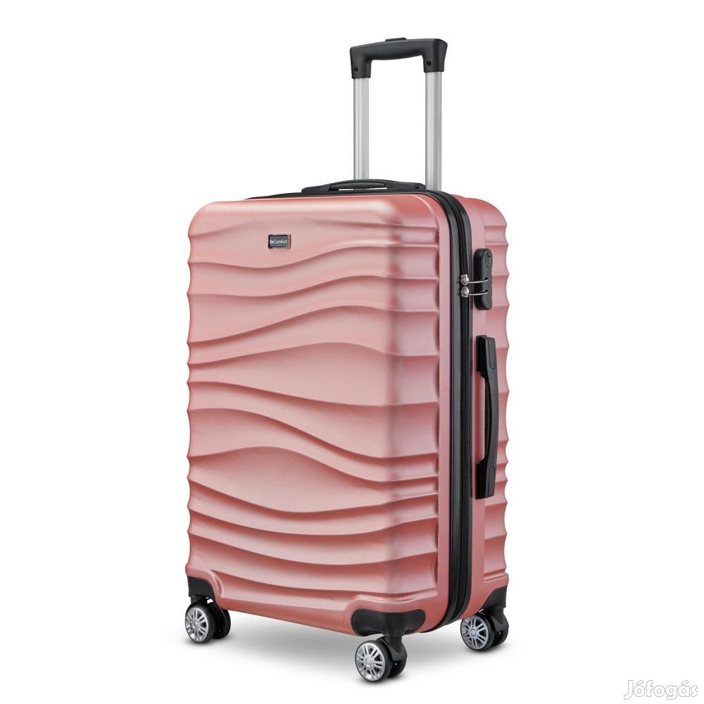 BeComfort L02-R-55, ABS, guruló, rosegold bőrönd 55 cm