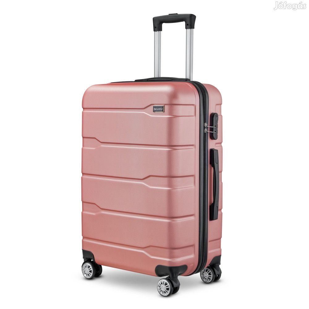 BeComfort L03-R-65, ABS, guruló, rosegold bőrönd 65 cm