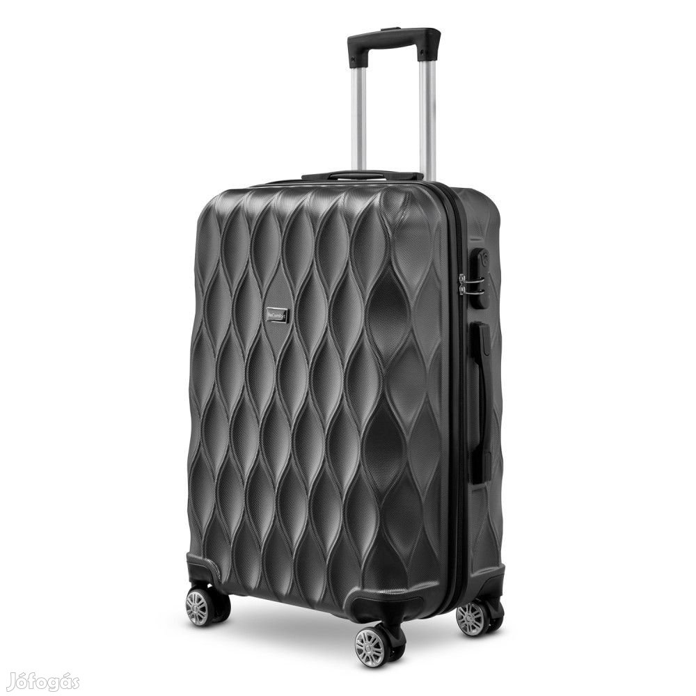 BeComfort L04-G-55, ABS, guruló, szürke bőrönd 55 cm