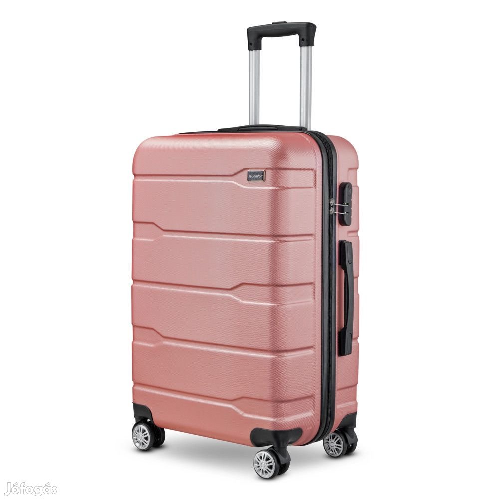 BeComfort L06-R-55, ABS, guruló, rosegold bőrönd 55 cm