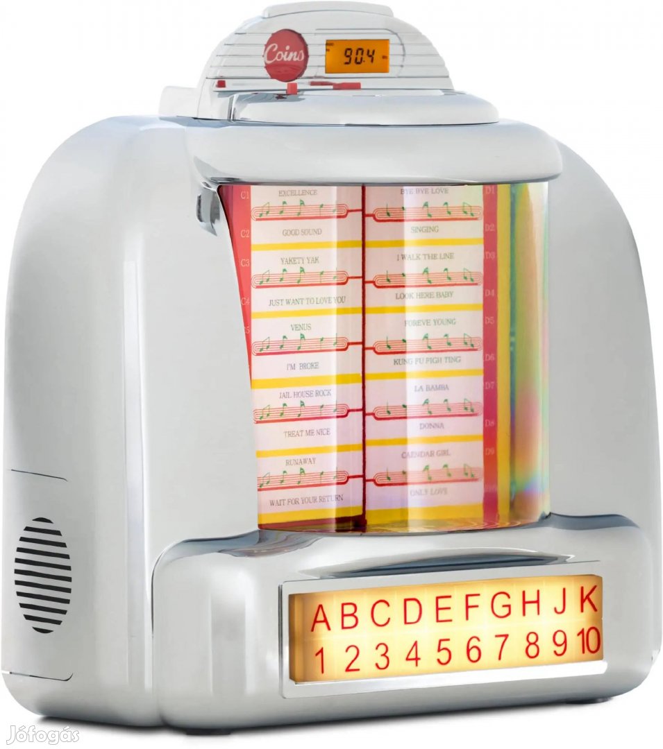 Beatfoxx Nosztalgia 40-es/50-es Évekbeli Asztali Jukebox Bluetooth,
