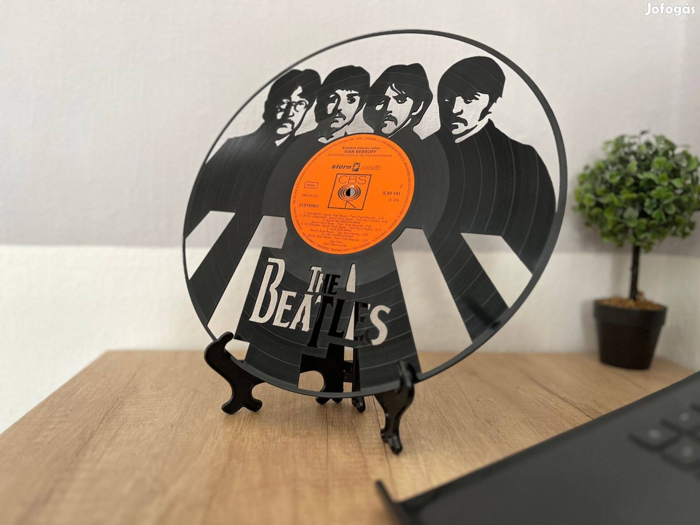 Beatles bakelit fali dekor, vinyl fali kép