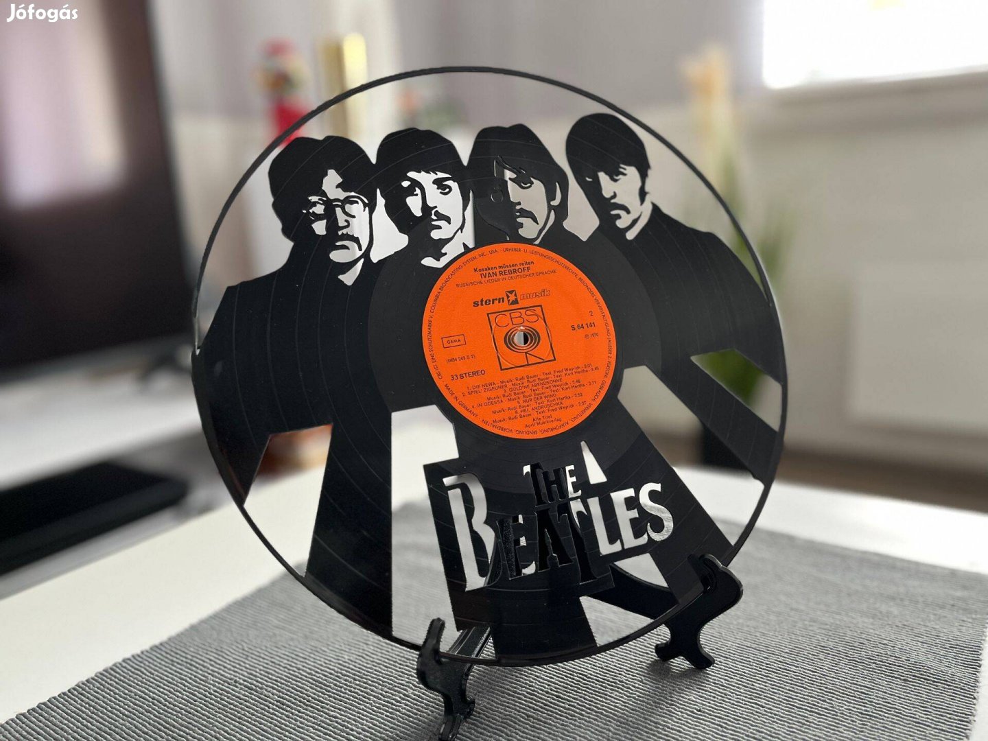 Beatles bakelit fali dekor, vinyl fali kép