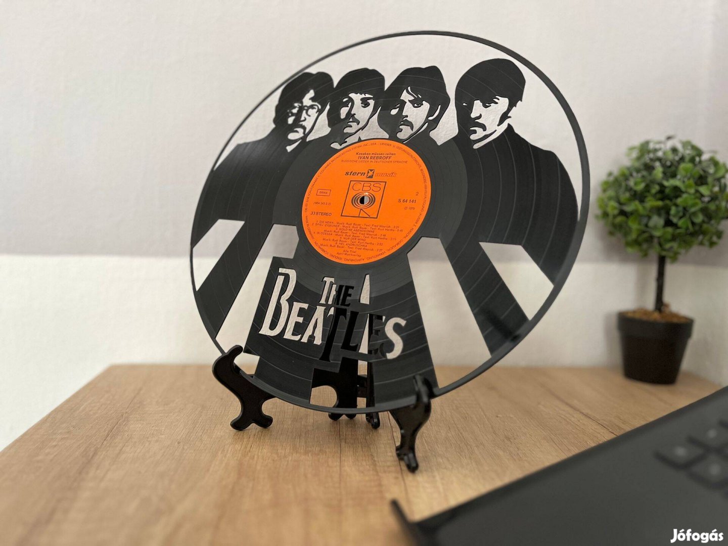 Beatles bakelit fali dekor, vinyl fali kép