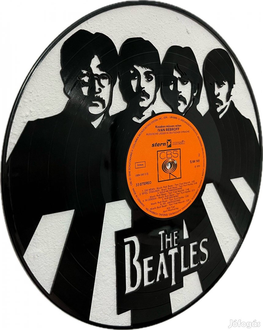 Beatles bakelit fali dekor, vinyl fali kép