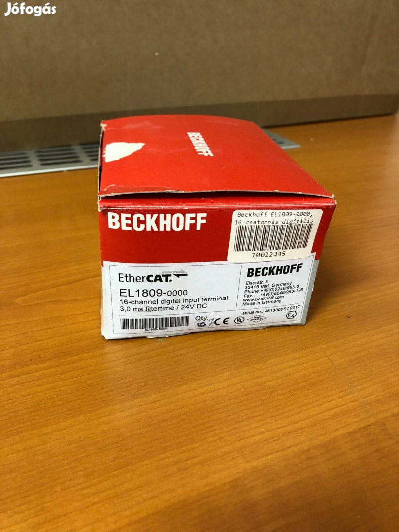 Beckhoff EL1809-0000, 16 csatornás digitális I/O modul 24 V DC, filter