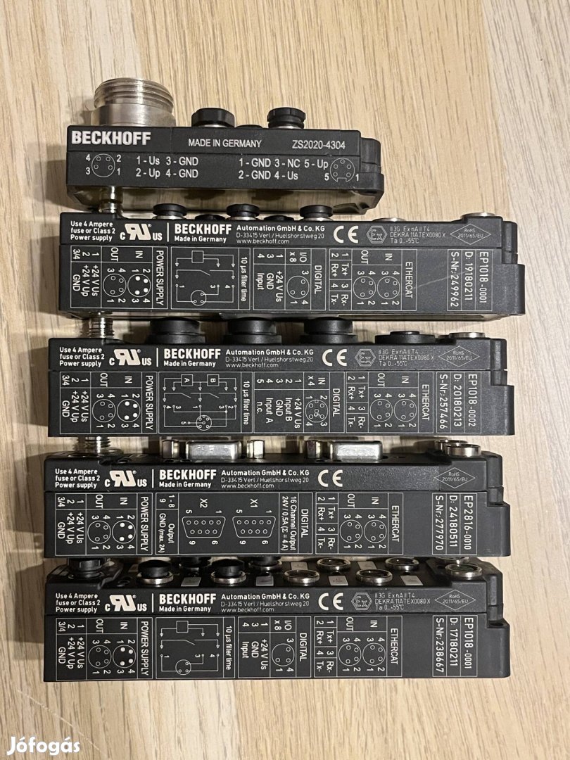 Beckhoff Ethercat PLC bemeneti és kimeneti modulok