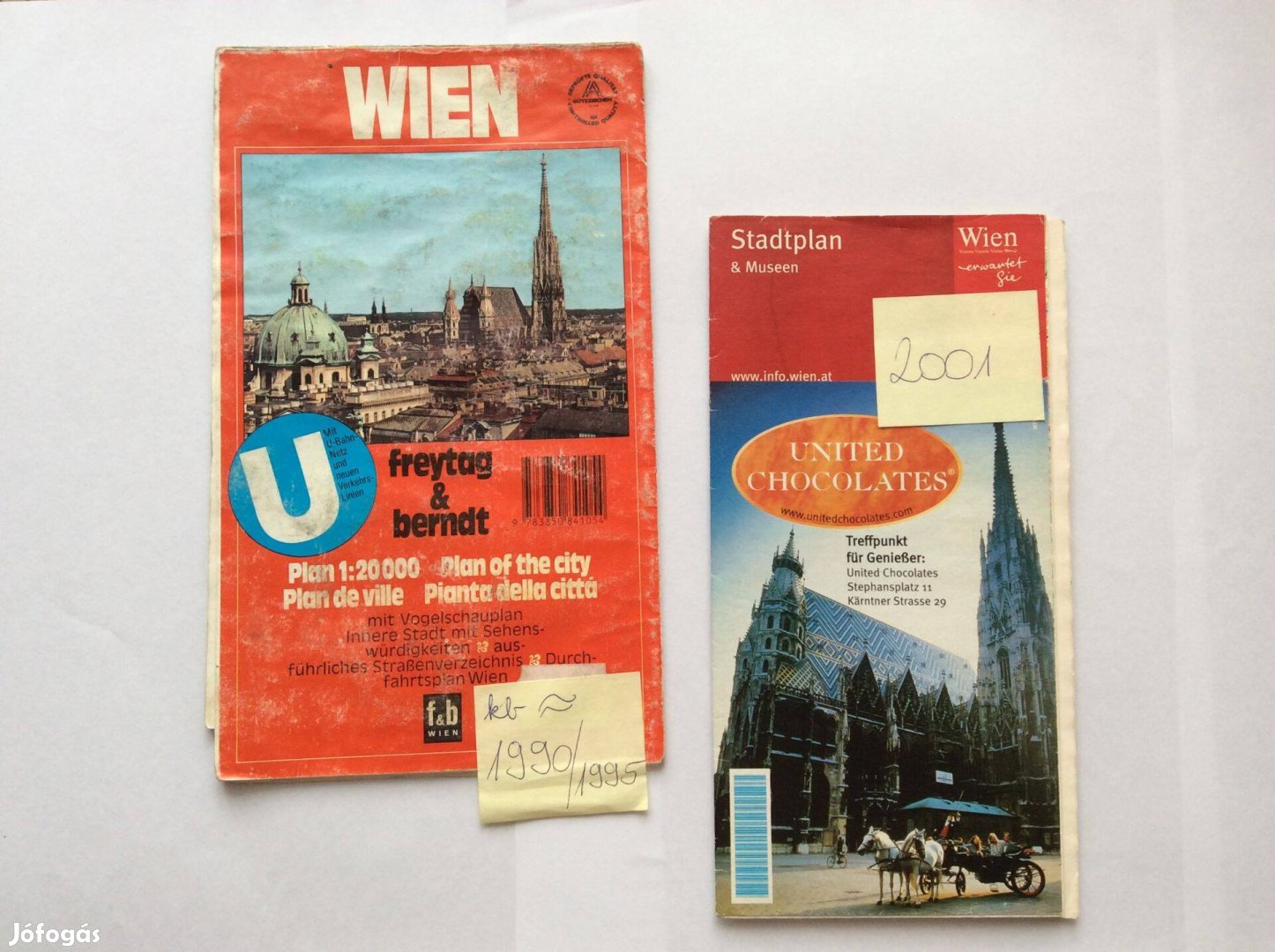 Bécs térkép Wien plan Stadtplan 1995