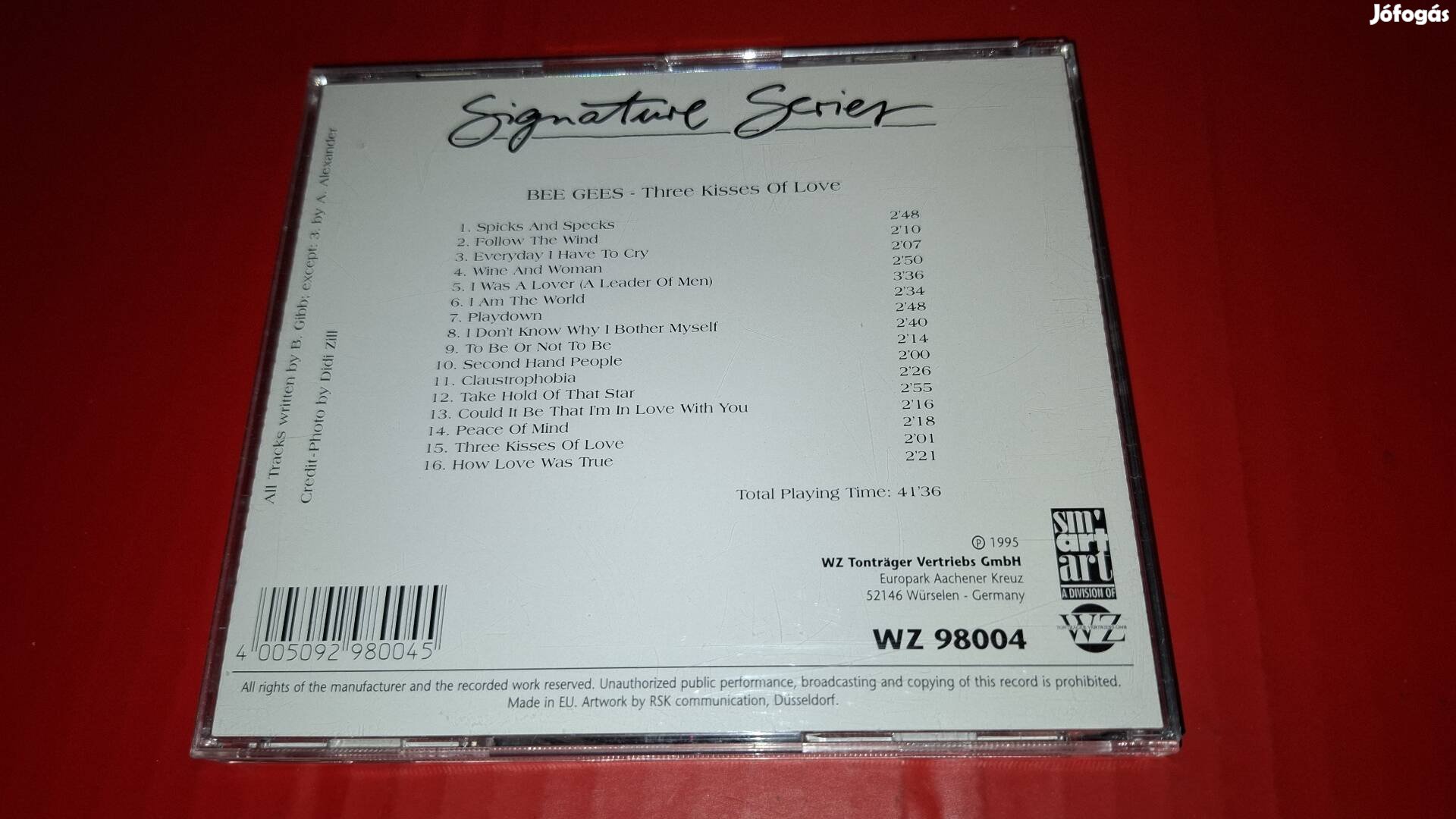 Bee Gees Three kisses of love Cd 1995
