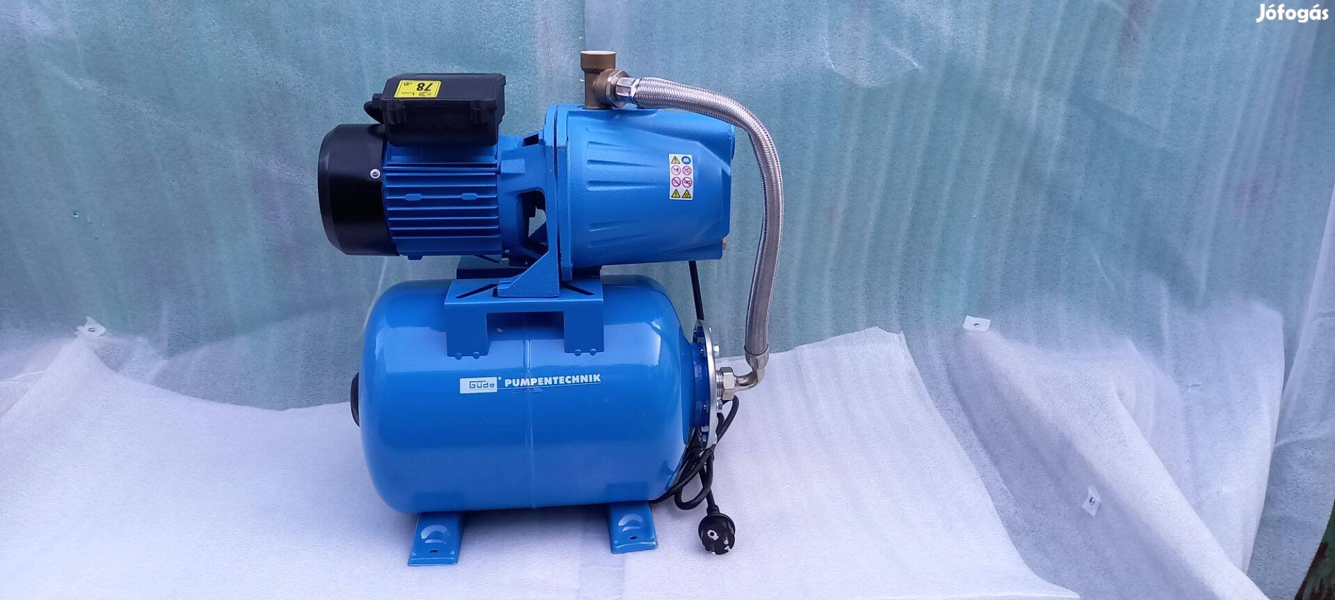 Beépített áramláskapcsolóval hidrofor, 4000liter/h házi vízmű, garanci