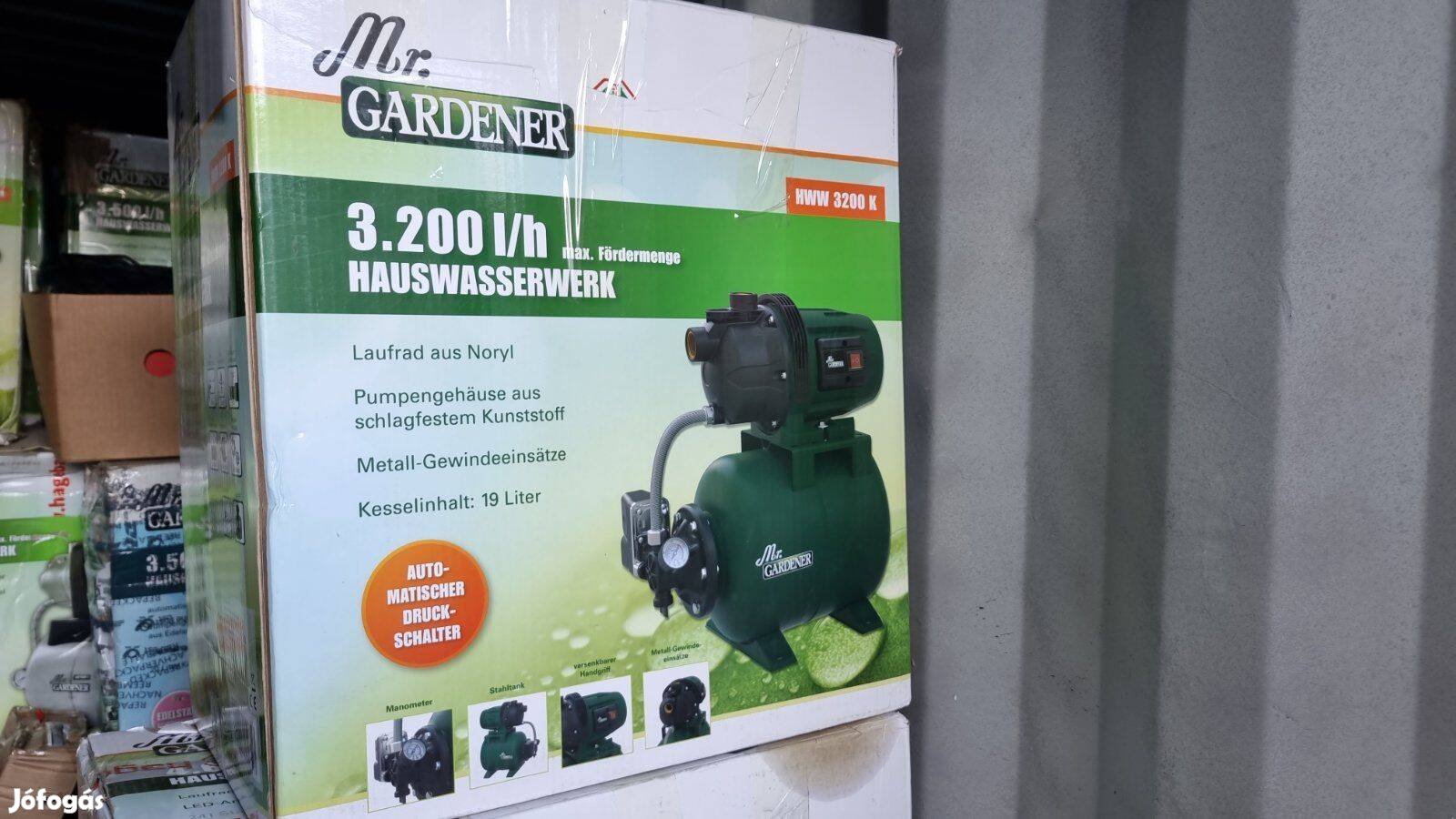 Beépített nyomásmérő és nyomáskapcsolóval 550W-os hidrofor, házi vízmű