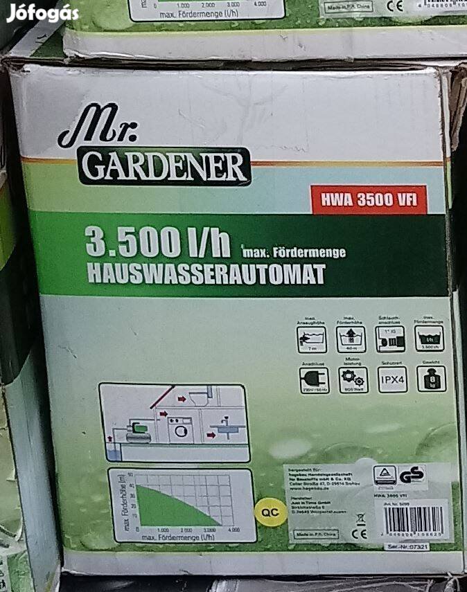 Beépített szűrővel, nyomáskapcsolóval, erős 800W-os kerti szivattyú