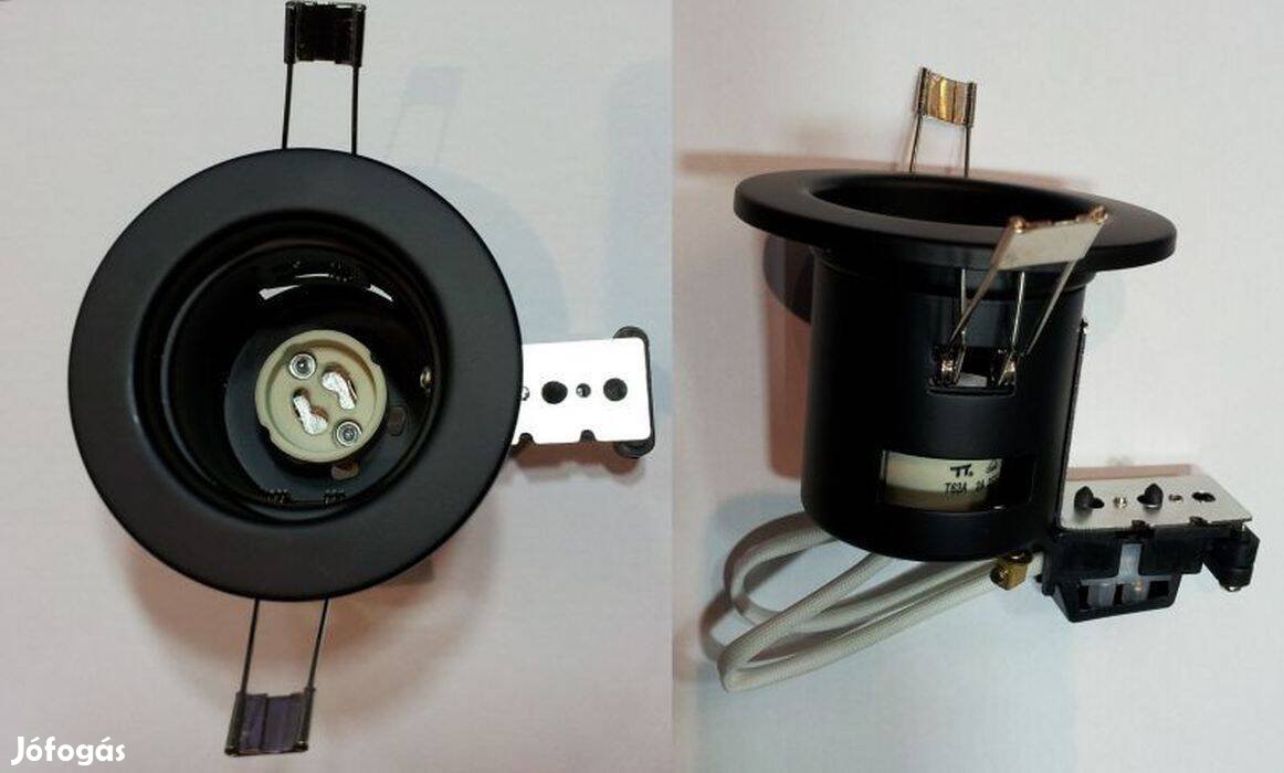 Beépíthető lámpatest GU10 halogénhoz vagy LED-hez Fekete szín