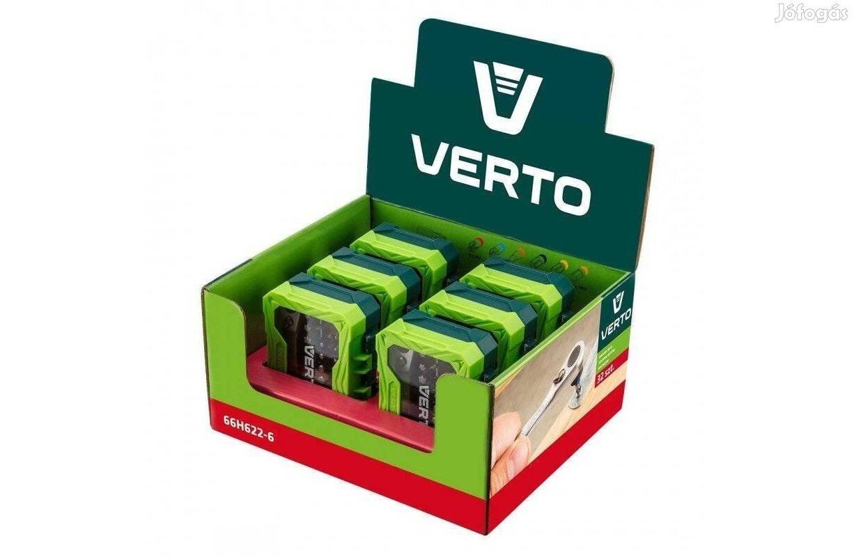 Behajtótüske készlet Verto 32 részes racsnis szárral 6 darab 66H622-