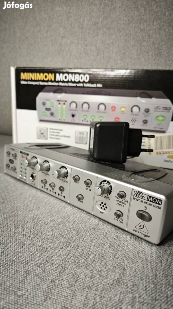 Behringer Minimon MON800 stereo Monitor Matrix Mixer Talkback mic