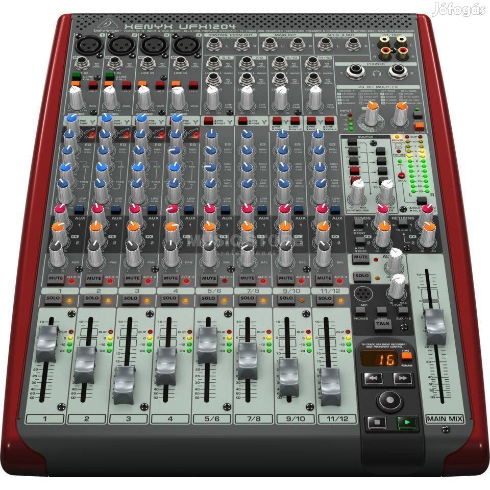 Behringer Xenyx Ufx1204 16 sávos Usbfirewire keverő