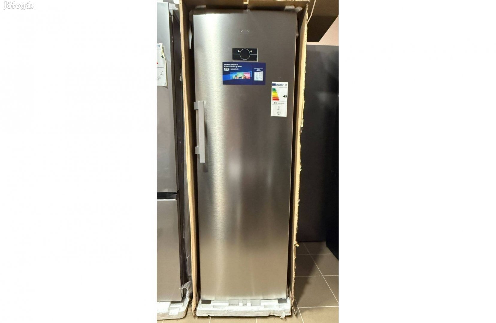 Beko B5Rmlne444HX egyajtós hűtő,A++,365l,Nofrost,A++,Inox(240e.helyett