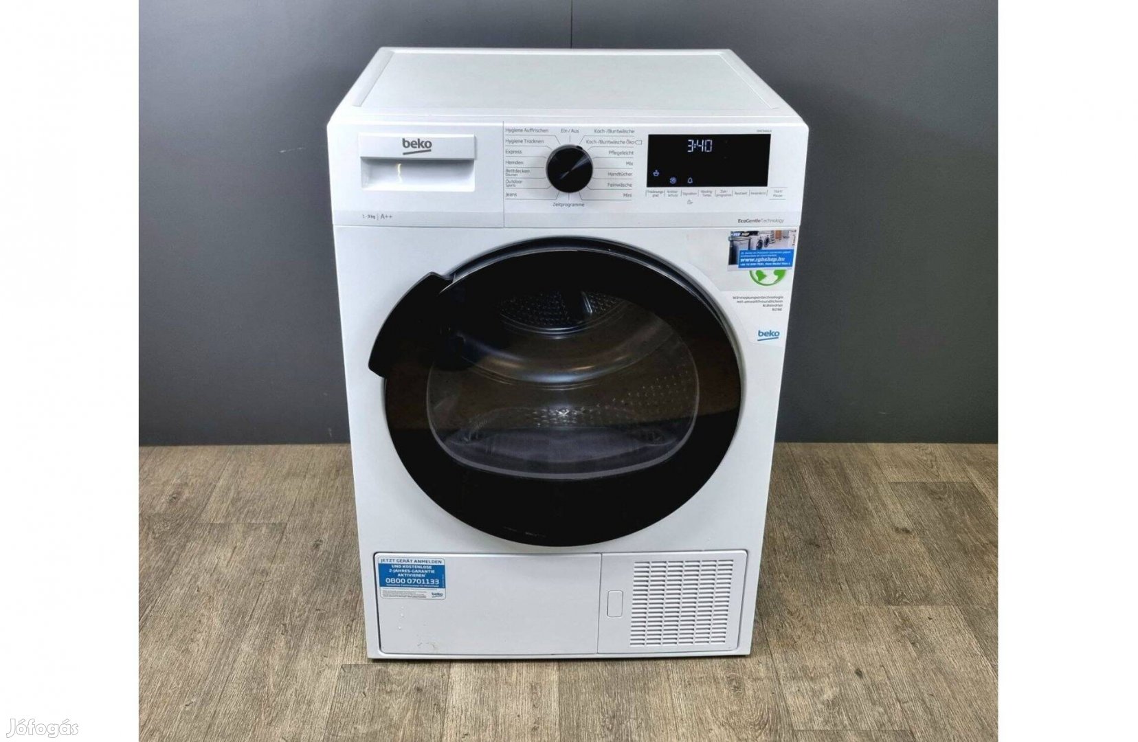 Beko DHC946Gx A++ 9kg Hőszivattyús Szárítógép