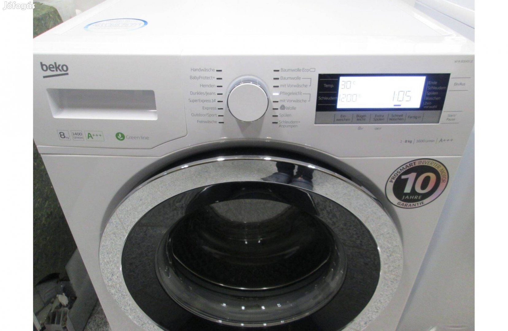 Beko elöltöltős mosógép 8kg A+++