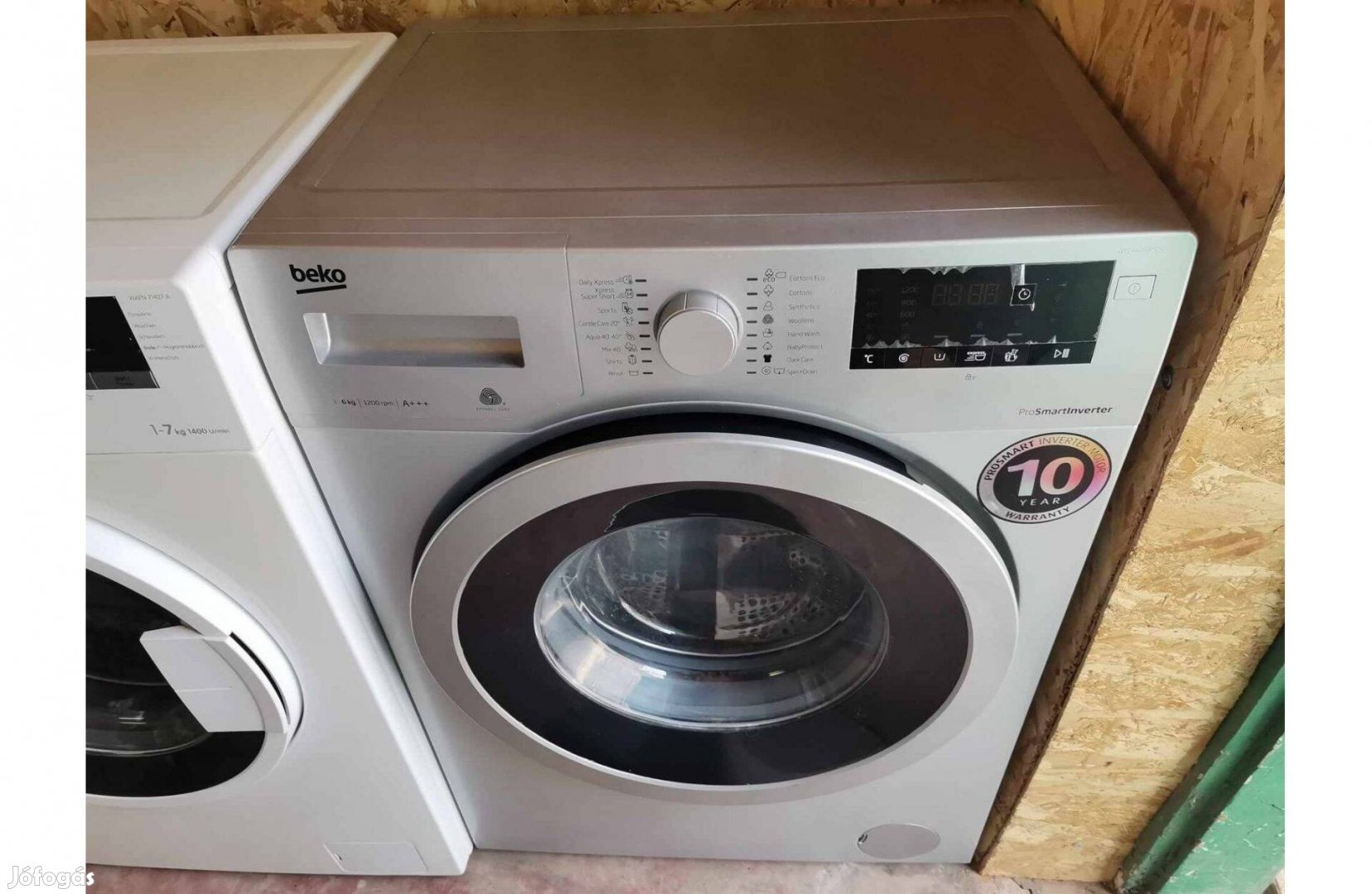 Beko ezüst színű mosógép Inverteres 6 kg garanciával