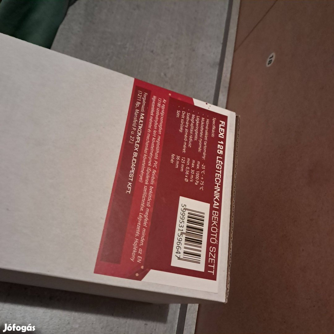 Bekötőcső-páraelszívó bekötéshez 125 mm-es 3 méter Új