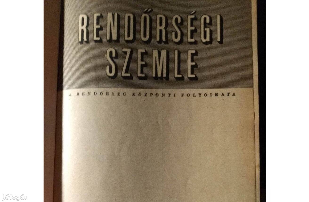 Bekötött Rendőrségi szemle 1954 1-12 bekötve szép