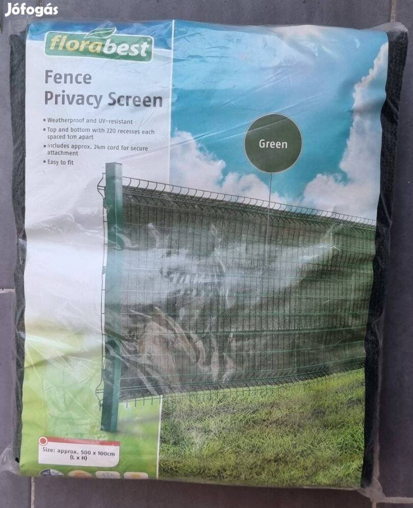 Belátásgátló háló 1x5M zöld kerítéstakaró