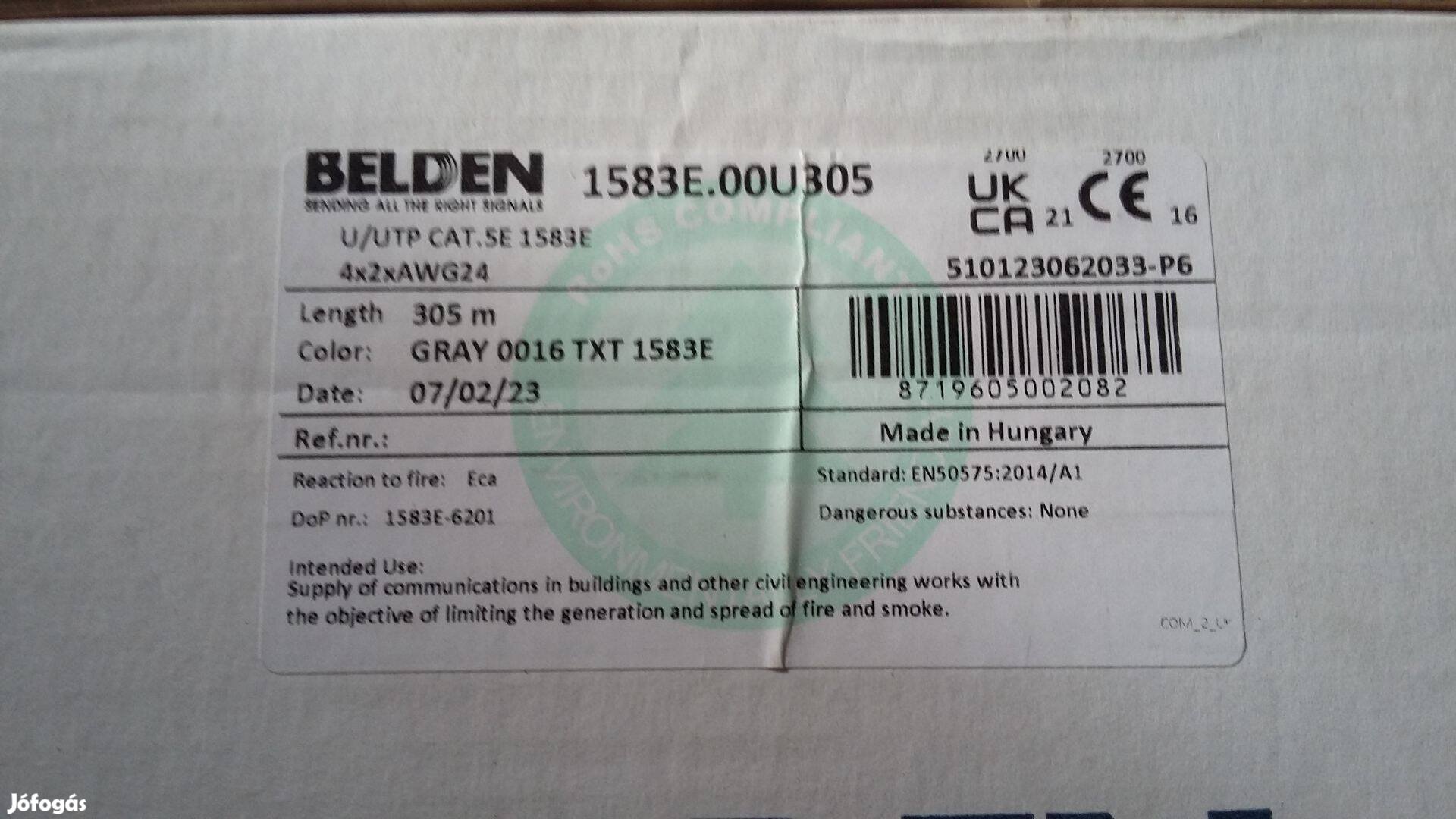 Belden Cat5e UTP 1583E Kábel Vezeték Eladó!