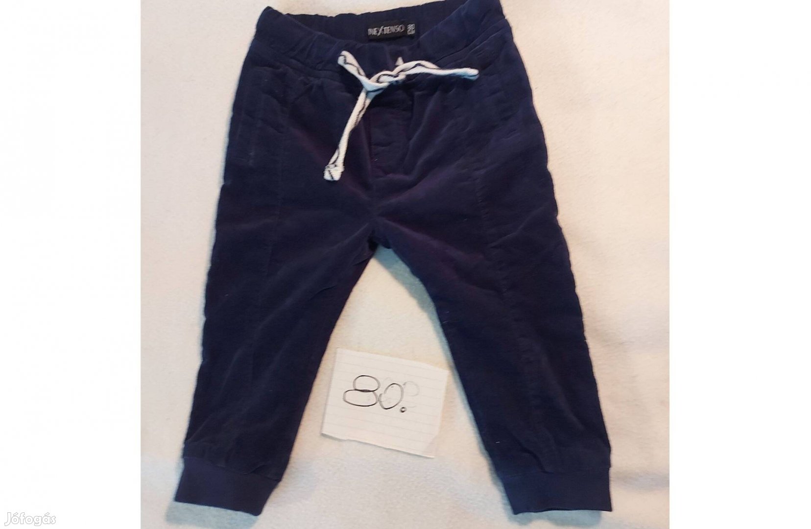 Bélelt bársony nadrág kisfiúnak 80-as méretű sötétkék,