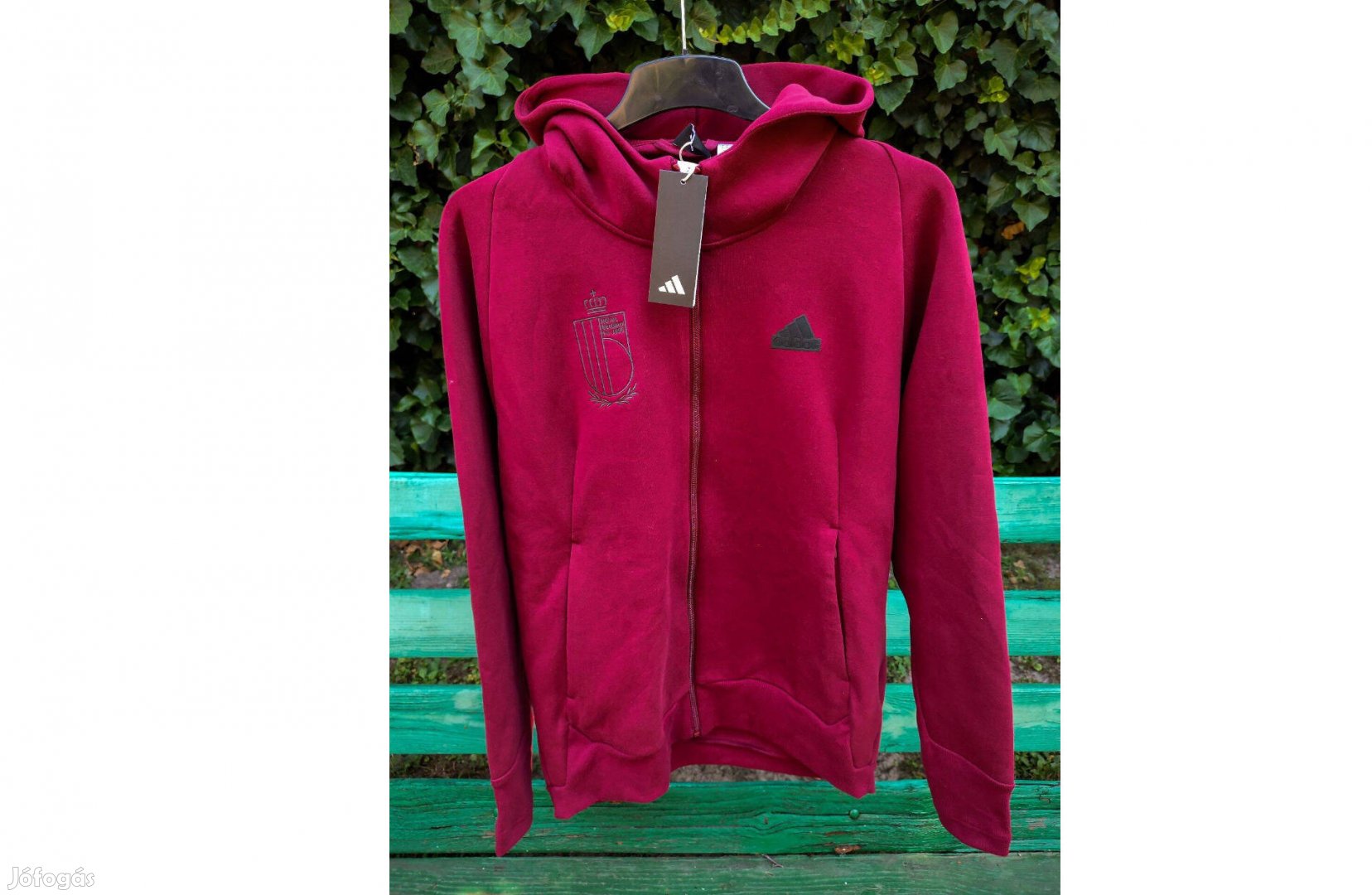 Belgium eredeti adidas bordó kapucnis felső M