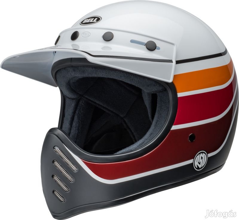 Bell moto-3 sisak - rsd saddleback matt/fényes fehér/fekete