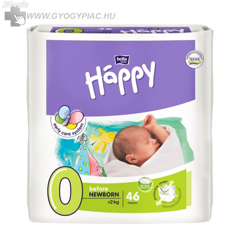 Bella Baby Happy Before Newborn 0-2KG 46 db/csomag kis súlyú újszülöt