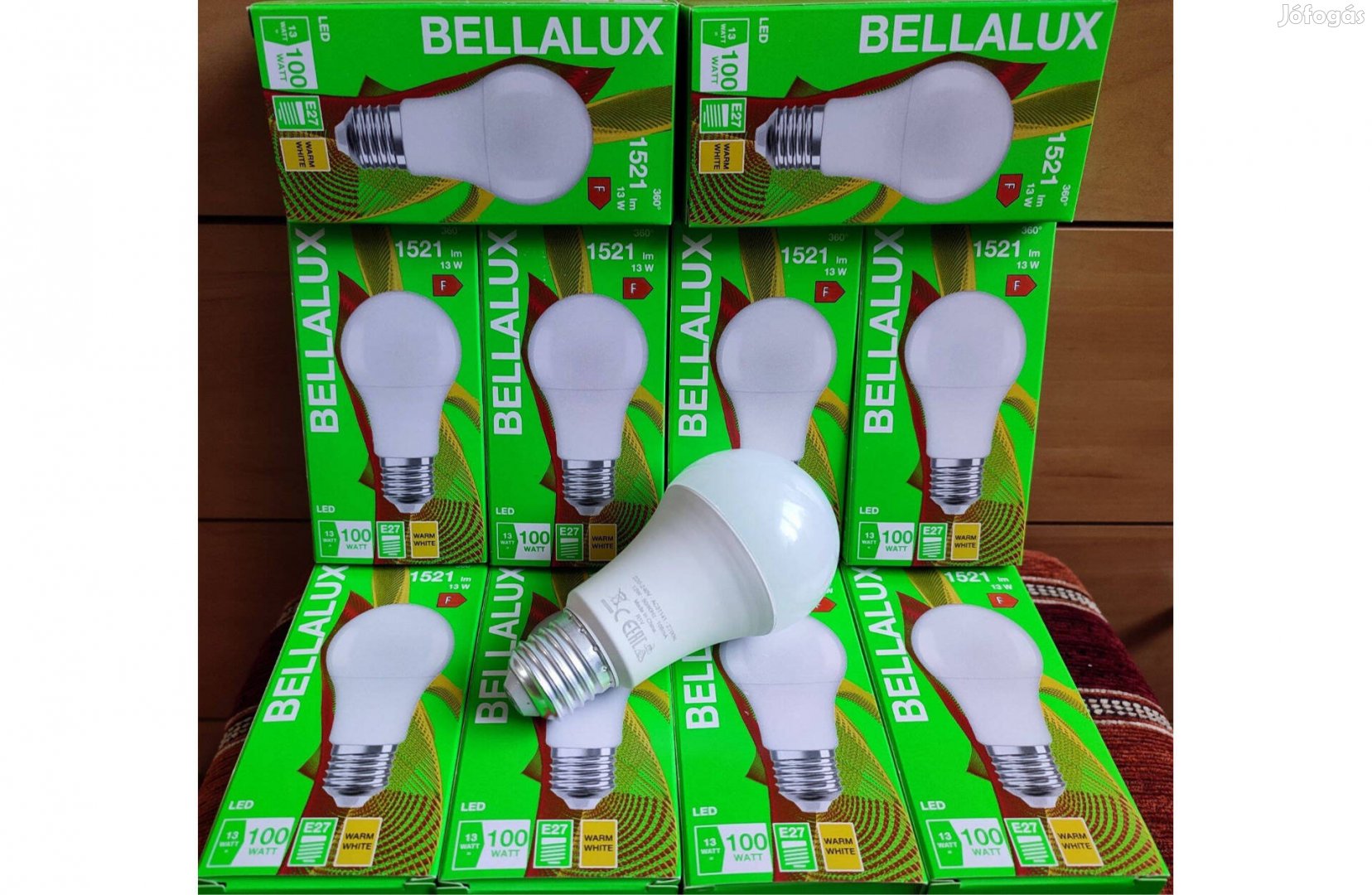 Bellalux (Osram) LED izzó égő E27 13W 1521LM (meleg fehér-10db) Új