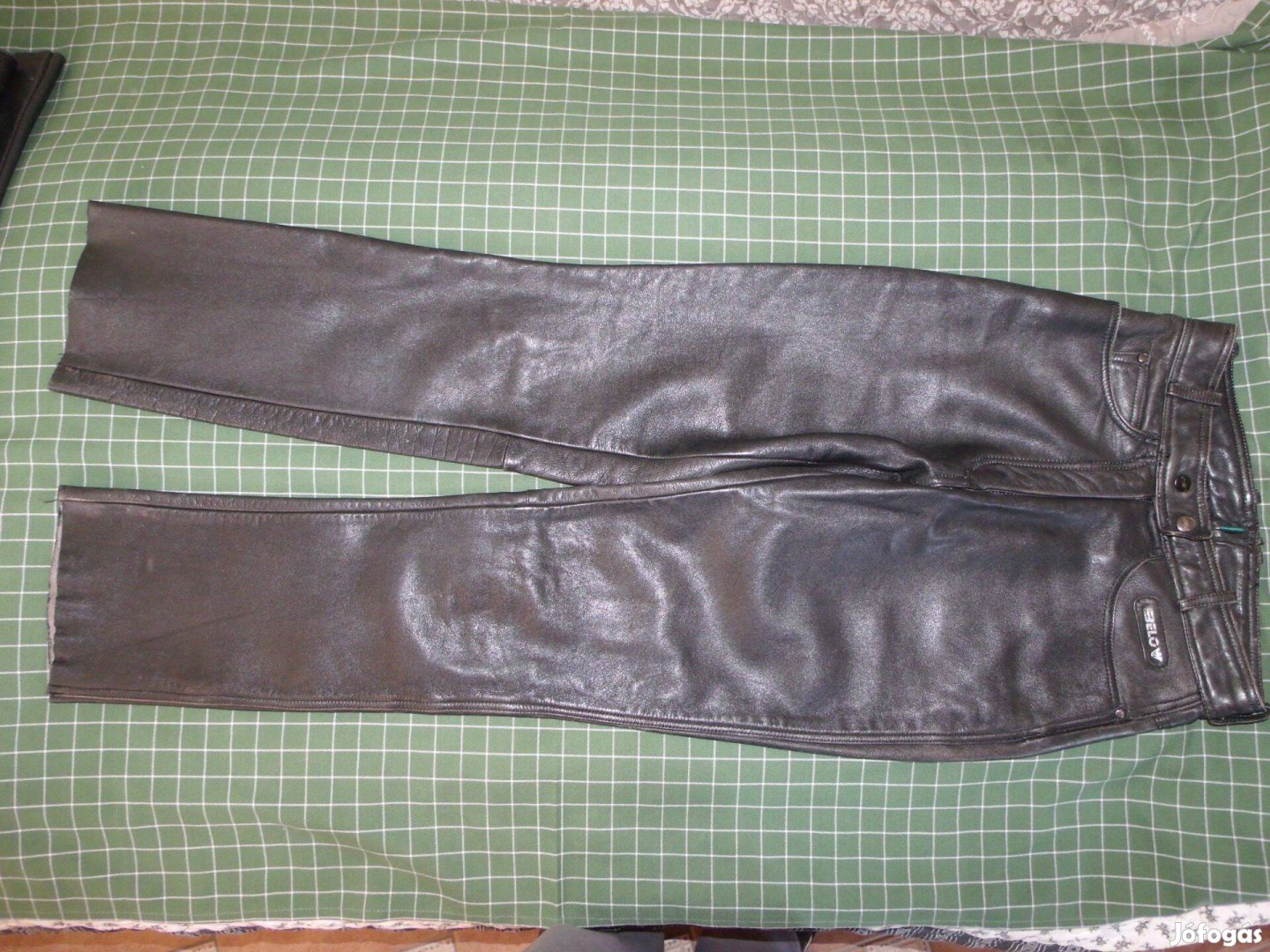 Belo női motoros bőrnadrág, 36, derék 72cm, sötétszürke