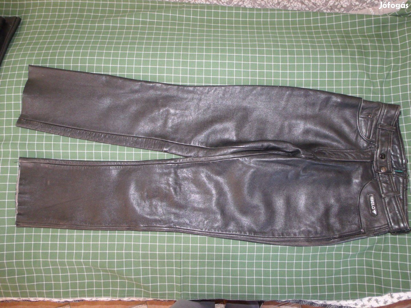 Belo női motoros bőrnadrág, 36, derék 72cm, sötétszürke