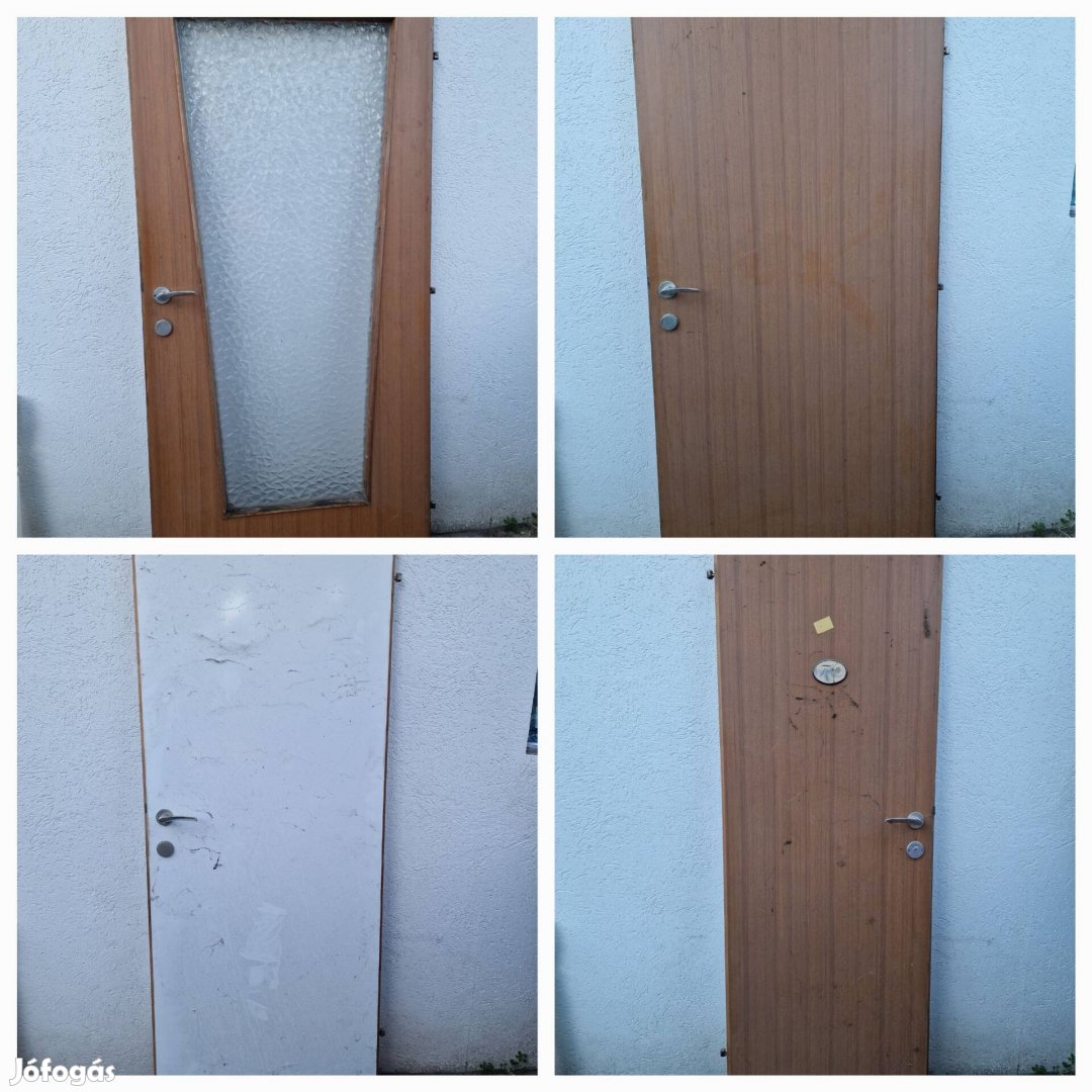 Beltéri ajtók különböző méretben kilinccsel, zárral, tok nélkül!