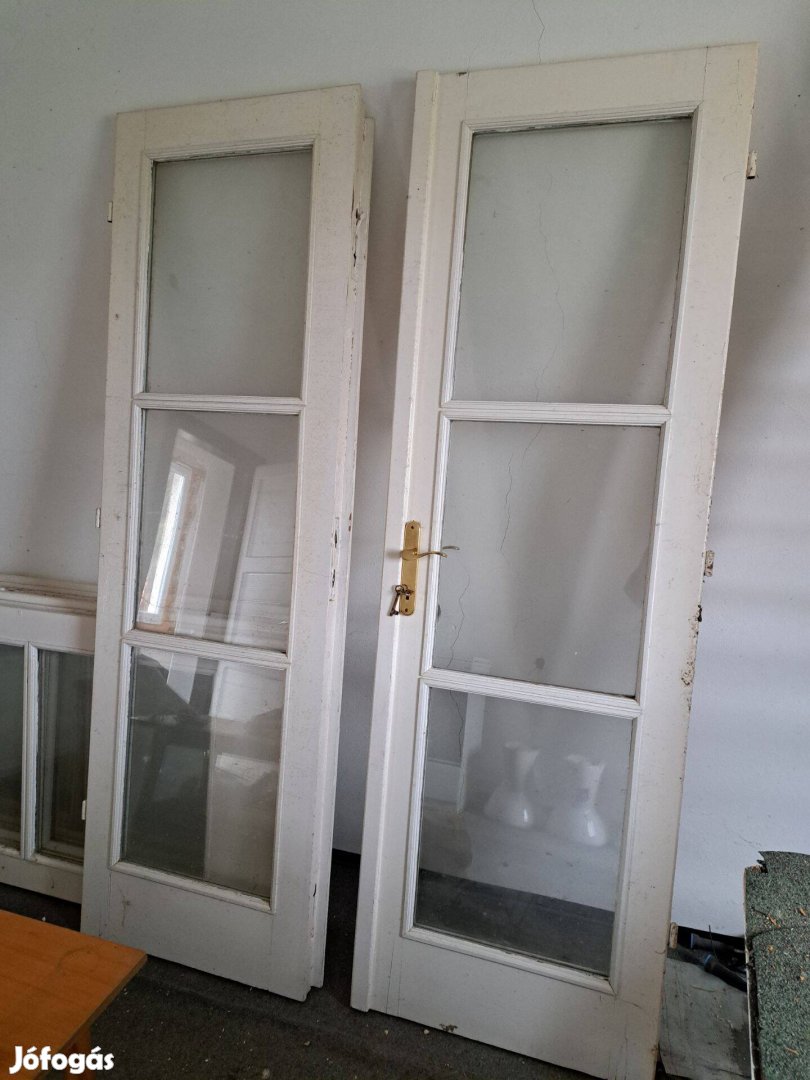 Beltéri kétszárnyú ajtó 140x214 thermo üveggel