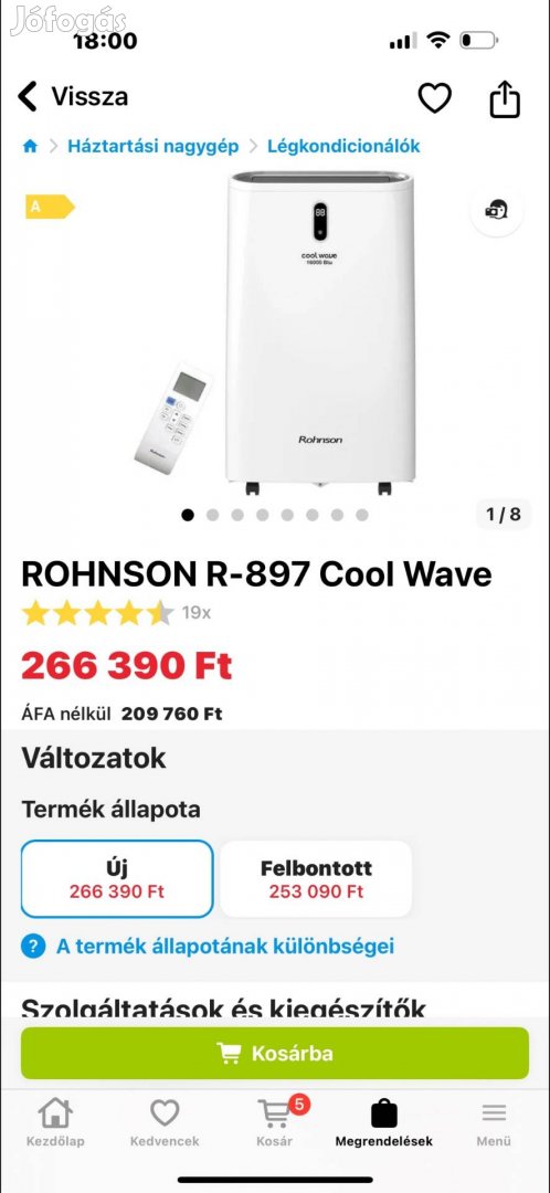 Beltéri mobil klíma