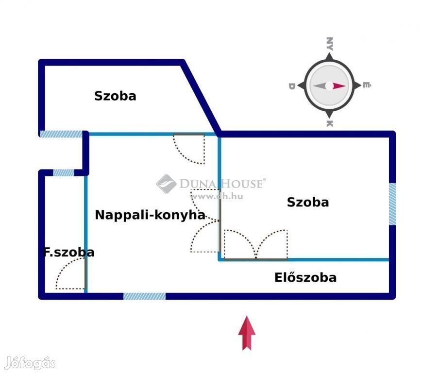 Belváros szívében nappali+ 2 szobás bútorozott polgári lakás KIADÓ