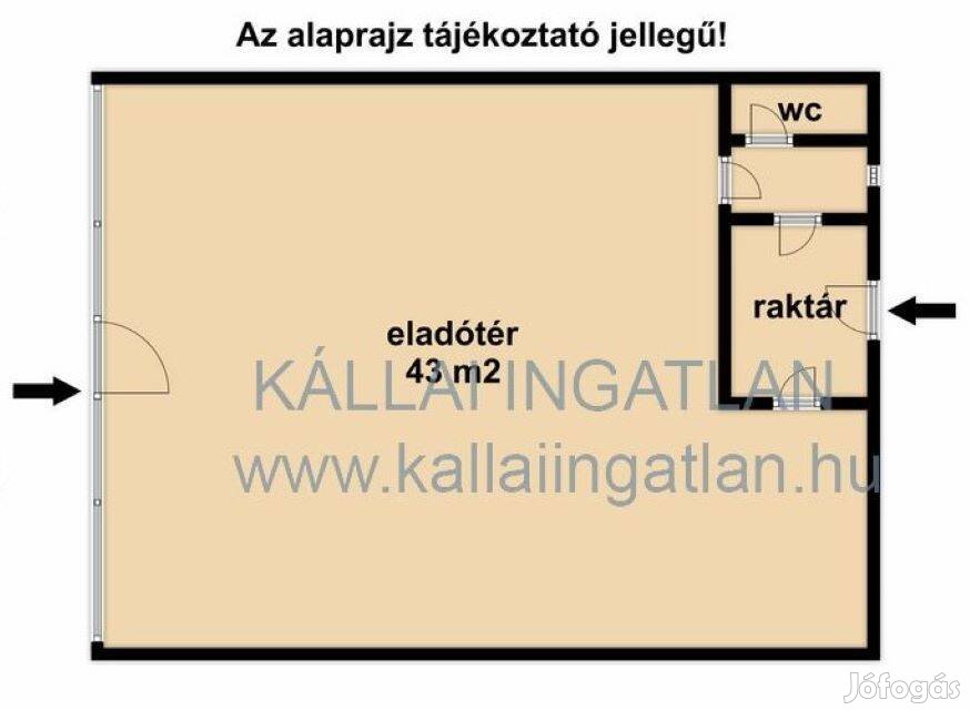 Belvárosban utcafronti, 48 nm-s üzlethelyiség kiadó!