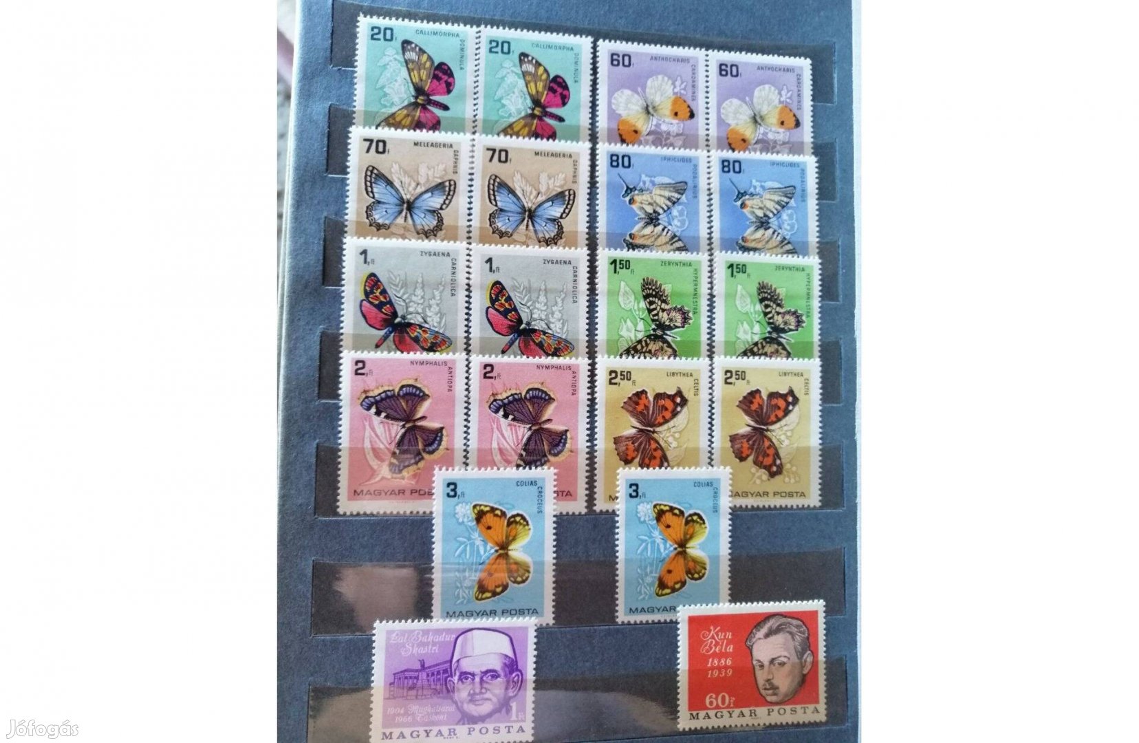Bélyegív lepkék sorozat új szettár !!!! gyűjteményből