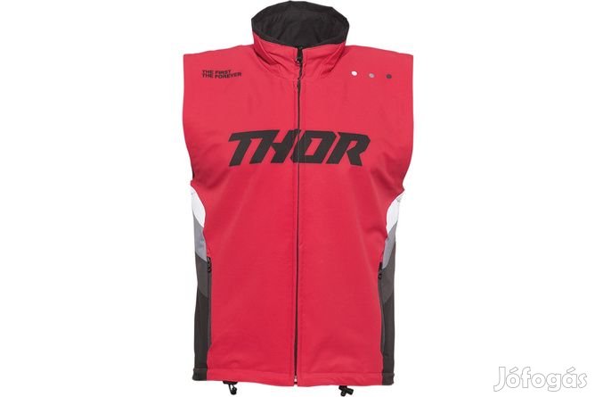 Bemelegítő mellény Thor piros/fekete 2XL