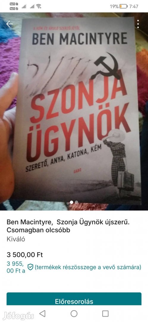 Ben Macintyre szonja ügynök 1xolvasott, hibátlan 