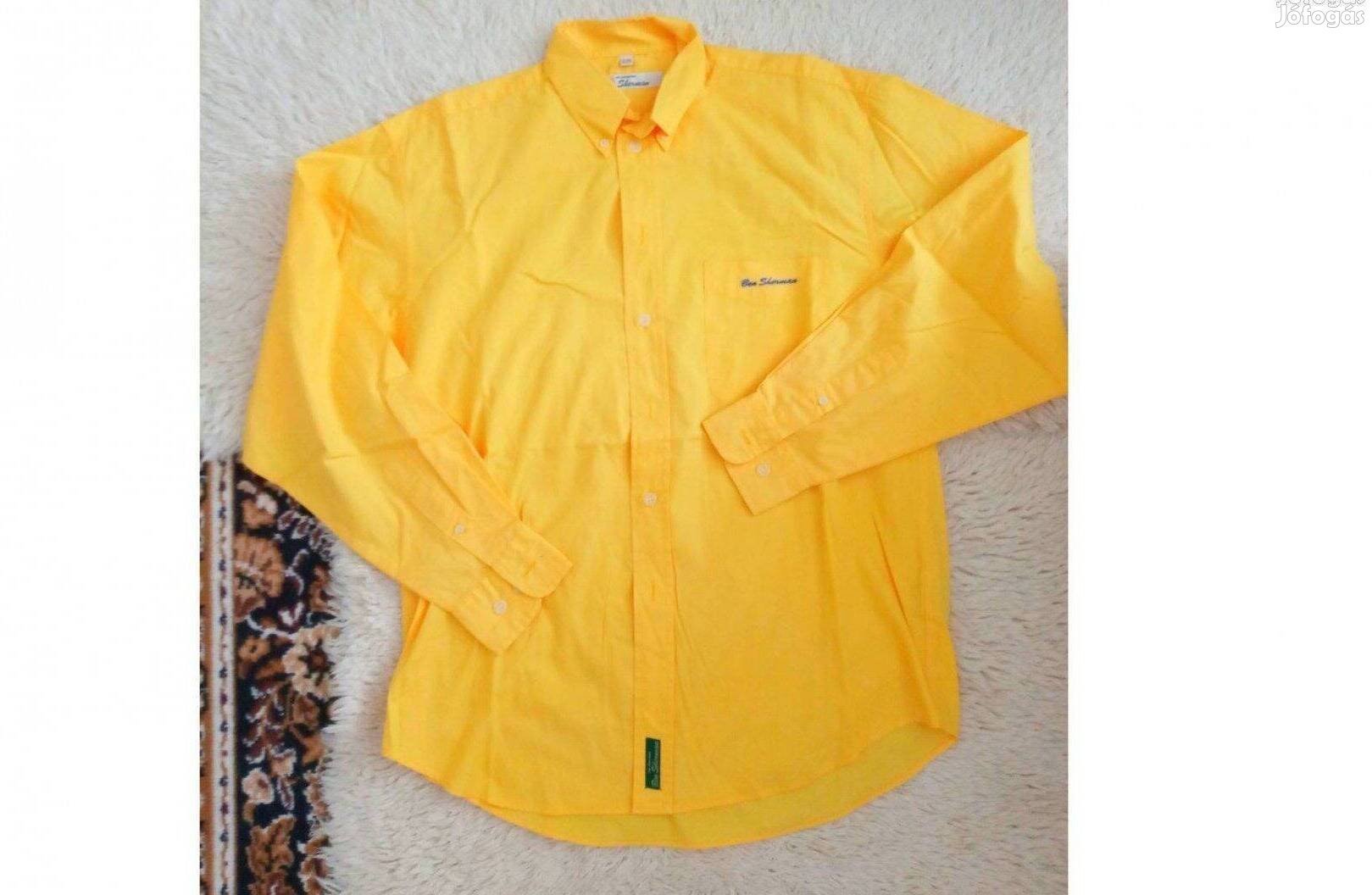 Ben Sherman márkás, élénk sárga színű férfi ing 2/M-es méretű