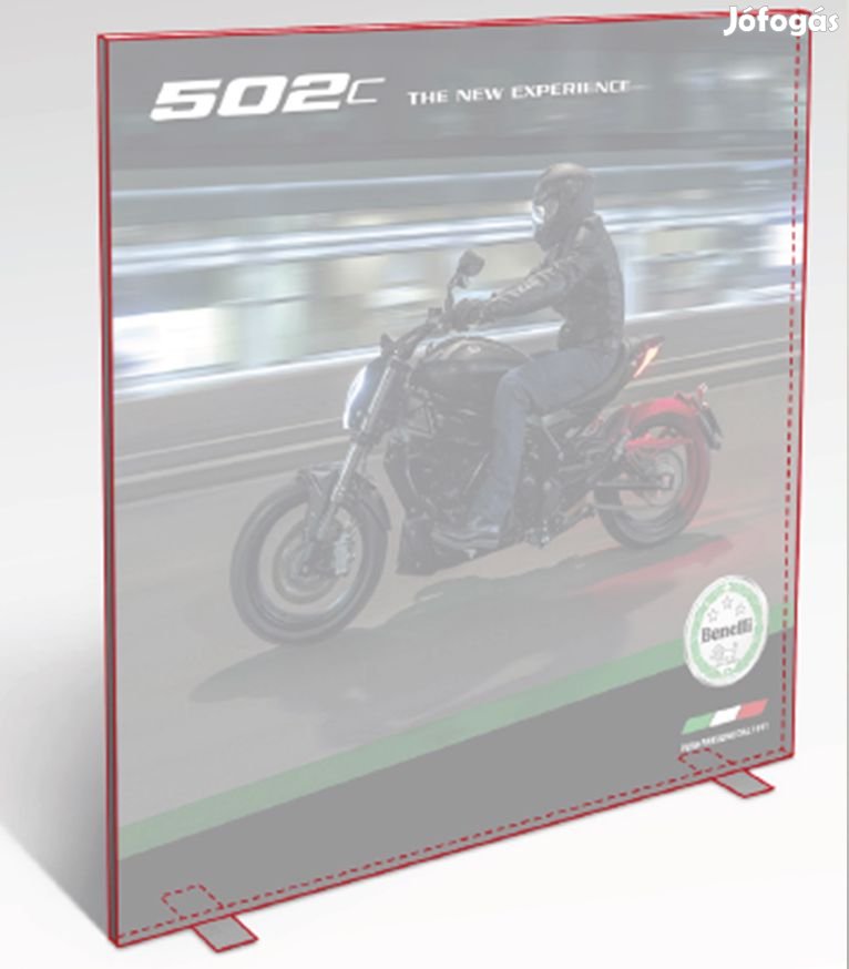 Benelli alumínium álló reklámtábla 200x200 cm