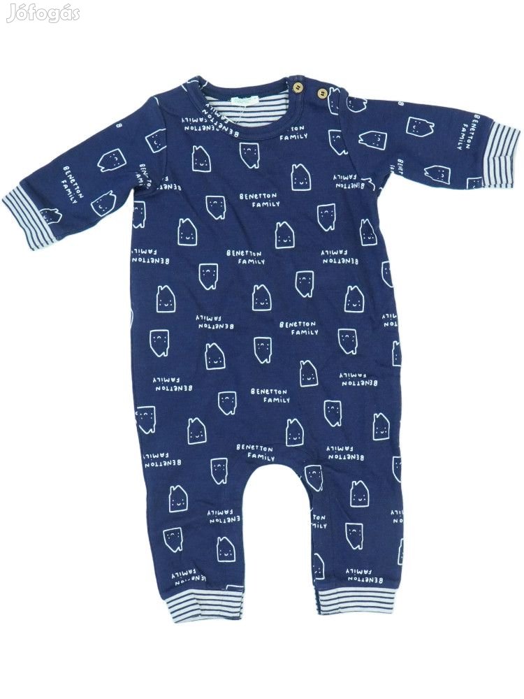 Benetton Új (címke nélküli) Fiú Hosszú ujjú rugdalózó (Méret: 68)
