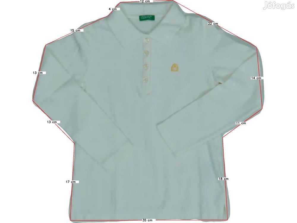 Benetton Új (címkés) Fiú Galléros póló (Méret: 122)