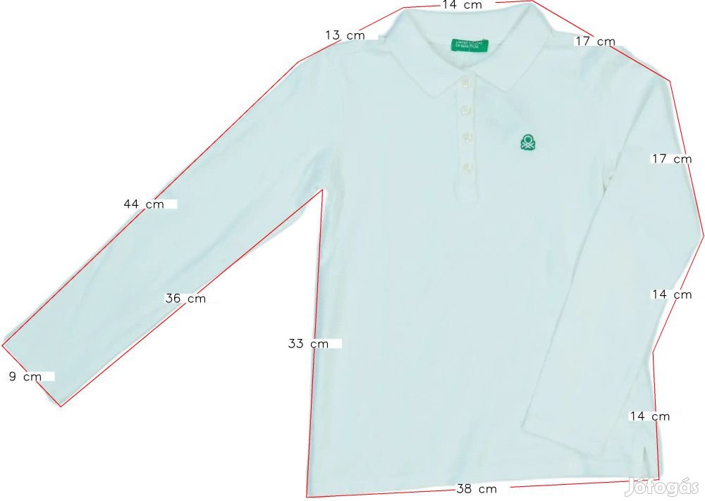 Benetton Új (címkés) Fiú Galléros póló (Méret: 128)